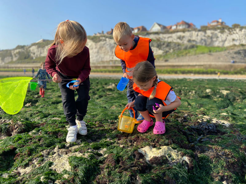 kids on the beach